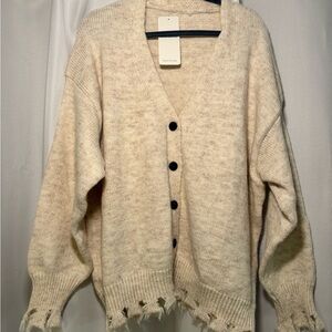 Cozy Cream Button-Up Sweater